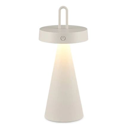 LED Stmívatelná venkovní nabíjecí dotyková stolní lampa HALO LED/1,5W/3,7V 3000 mAh IP44 šedá