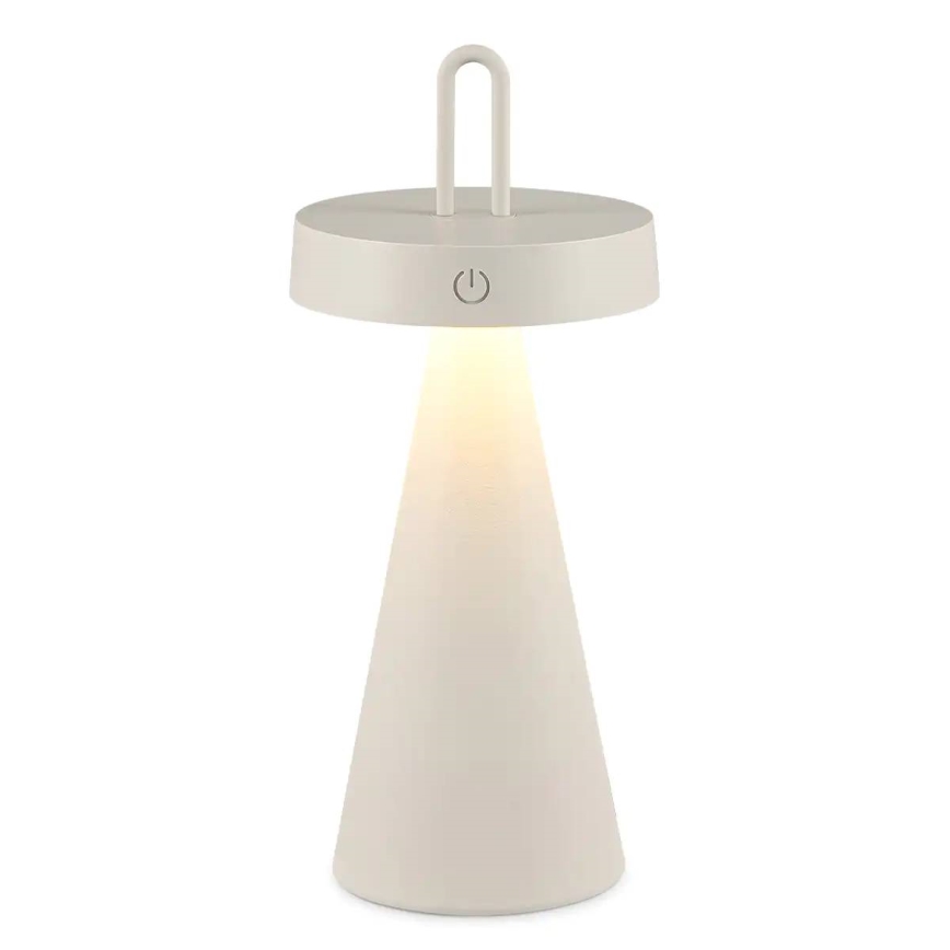 LED Stmívatelná venkovní nabíjecí dotyková stolní lampa HALO LED/1,5W/3,7V 3000 mAh IP44 šedá