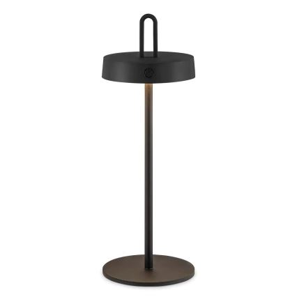 LED Stmívatelná venkovní nabíjecí dotyková stolní lampa SHINE LED/1,5W/3,7V 3000 mAh IP44 černá