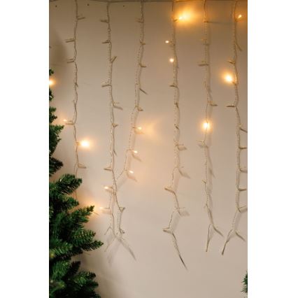 LED Stmívatelný venkovní vánoční závěs CURTAIN 360xLED/8,4W/230V 2x2 m IP44 teplá bílá + dálkové ovládání