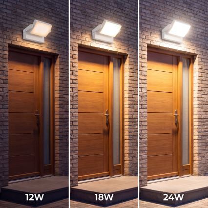 LED Stmívatelné venkovní nástěnné svítidlo LED/12/18/24W/230V 3000/4000/6500K IP54 bílá