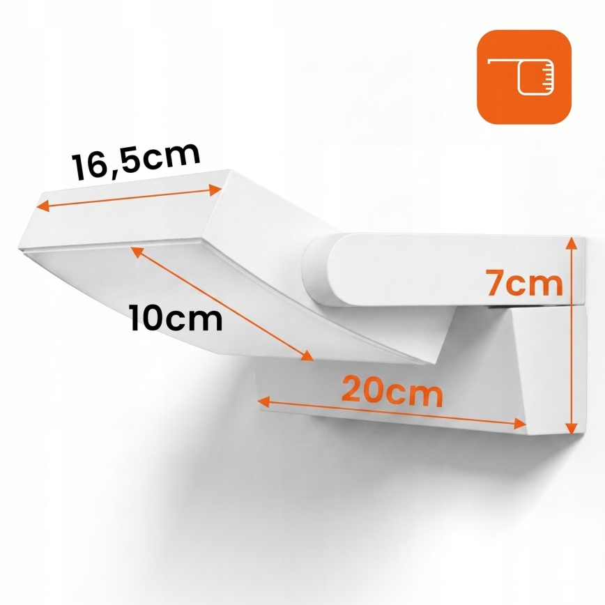 LED Stmívatelné venkovní nástěnné svítidlo LED/12/18/24W/230V 3000/4000/6500K IP54 bílá