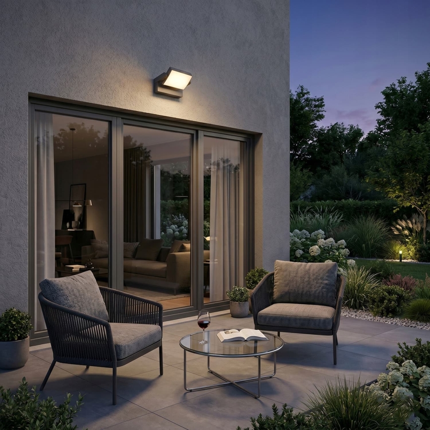 LED Stmívatelné venkovní nástěnné svítidlo LED/12/18/24W/230V 3000/4000/6500K IP54 černá