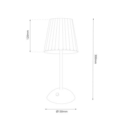 LED Stmívatelná dotyková nabíjecí stolní lampa ELBA LED/1,6W/800 mAh matný chrom/čirá
