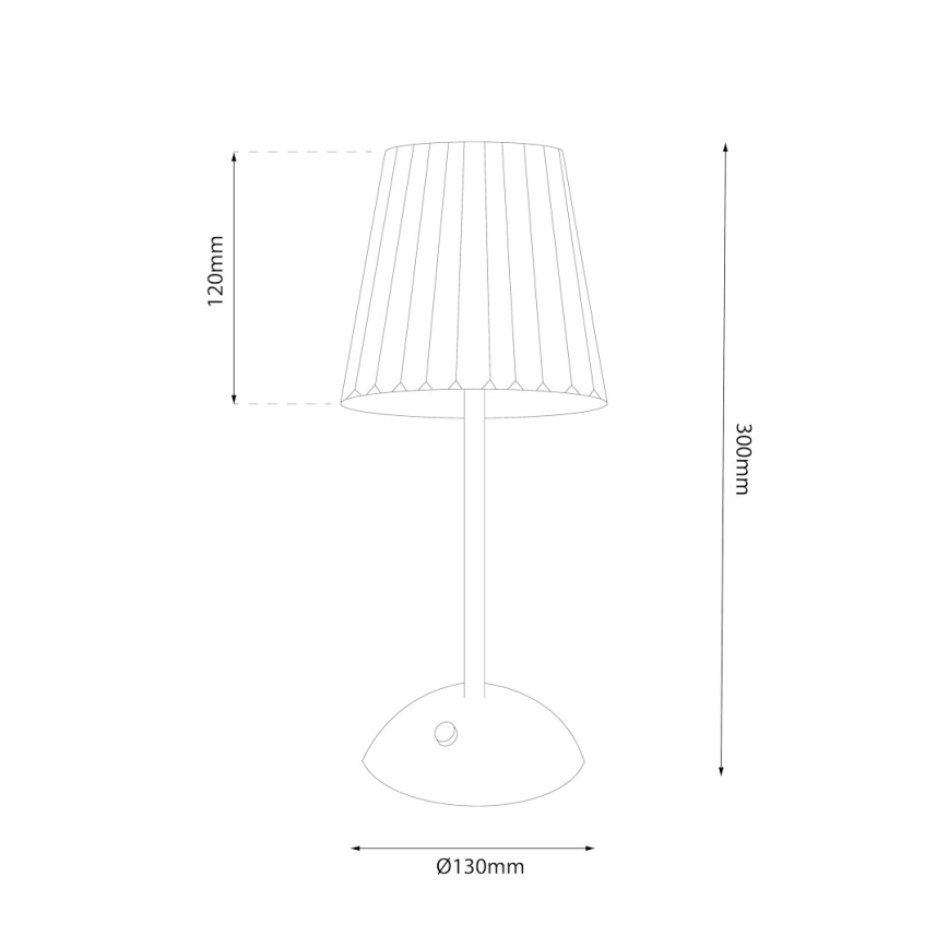 LED Stmívatelná dotyková nabíjecí stolní lampa ELBA LED/1,6W/800 mAh matný chrom/čirá