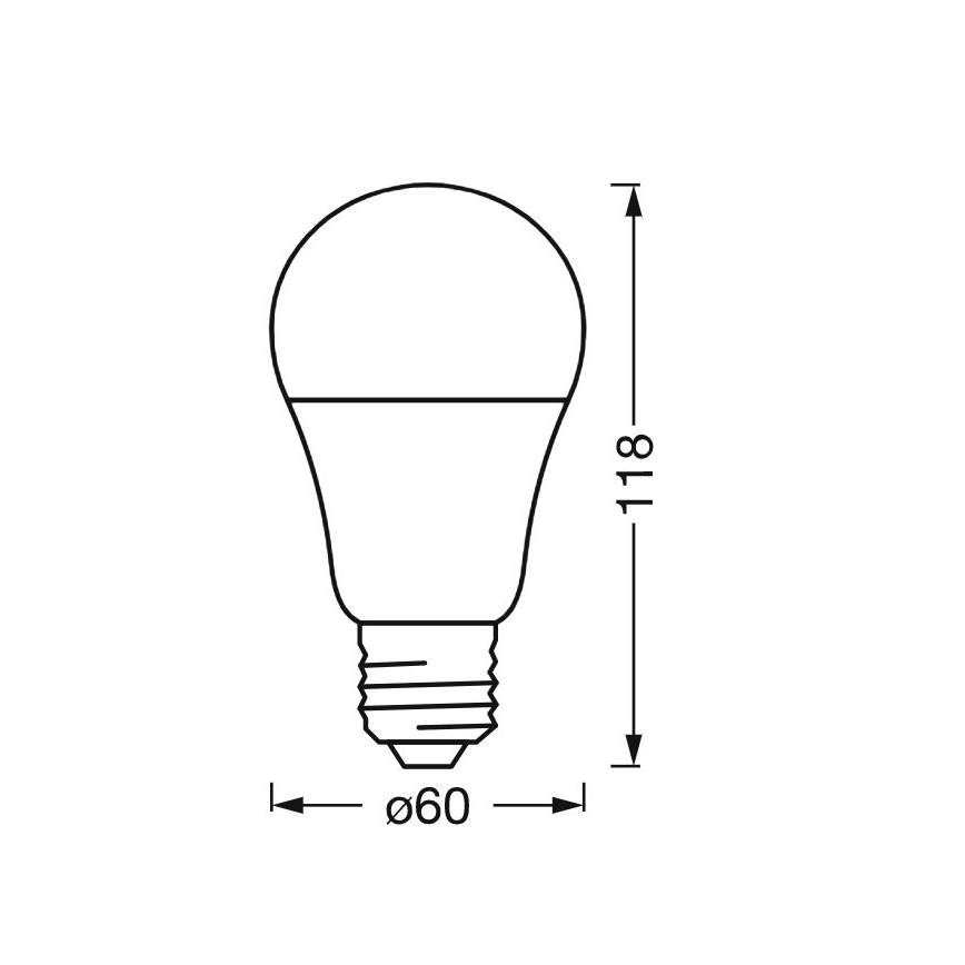 LED Stmívatelná antibakteriální žárovka A40 E27/9W/230V Wi-Fi - Ledvance