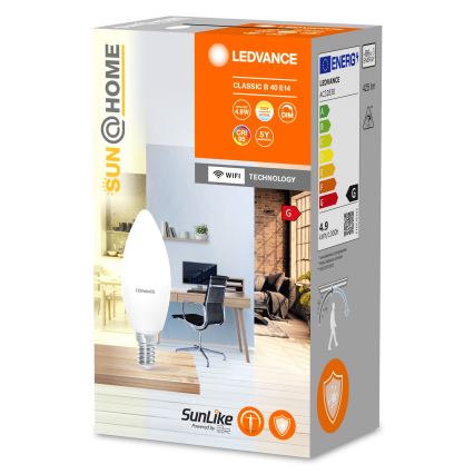 LED Stmívatelná antibakteriální žárovka B40 E14/4,9W/230V Wi-Fi - Ledvance