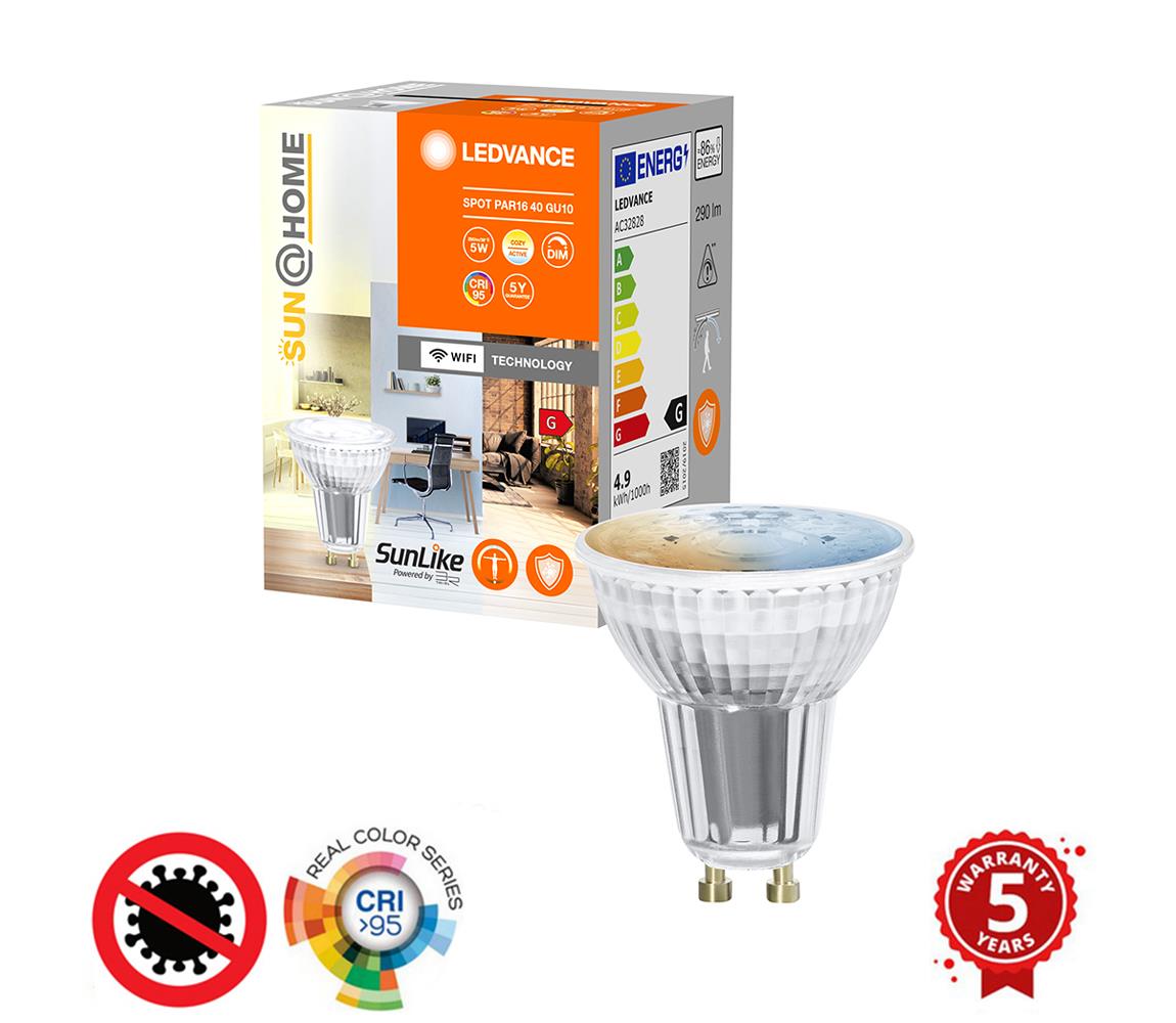 Ledvance LED Stmívatelná antibakteriální žárovka PAR16 GU10/4,9W/230V Wi-Fi - Ledvance P227201