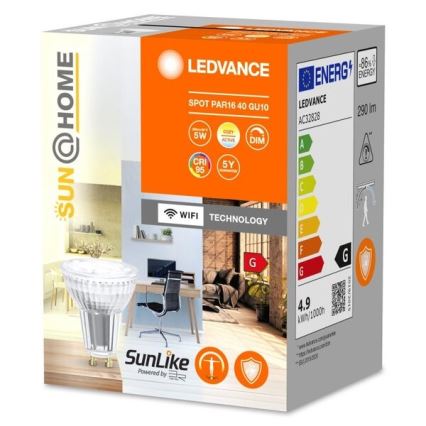 LED Stmívatelná antibakteriální žárovka PAR16 GU10/4,9W/230V Wi-Fi - Ledvance