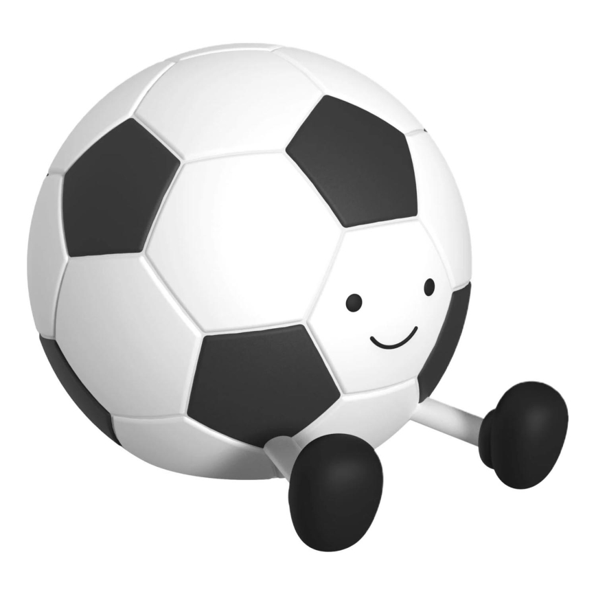 LED Stmívatelná dětská dotyková lampa FOOTBALL LED/2W/5V USB 1200 mAh bílá/černá