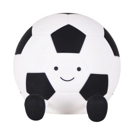 LED Stmívatelná dětská dotyková lampa FOOTBALL LED/2W/5V USB 1200 mAh bílá/černá