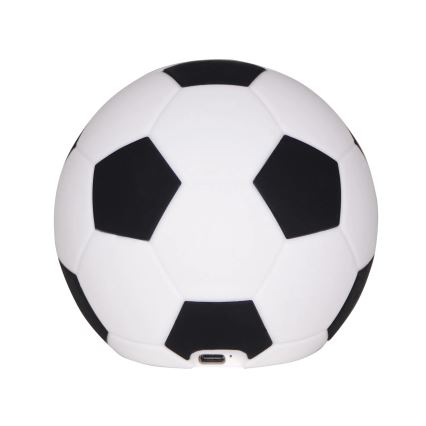 LED Stmívatelná dětská dotyková lampa FOOTBALL LED/2W/5V USB 1200 mAh bílá/černá