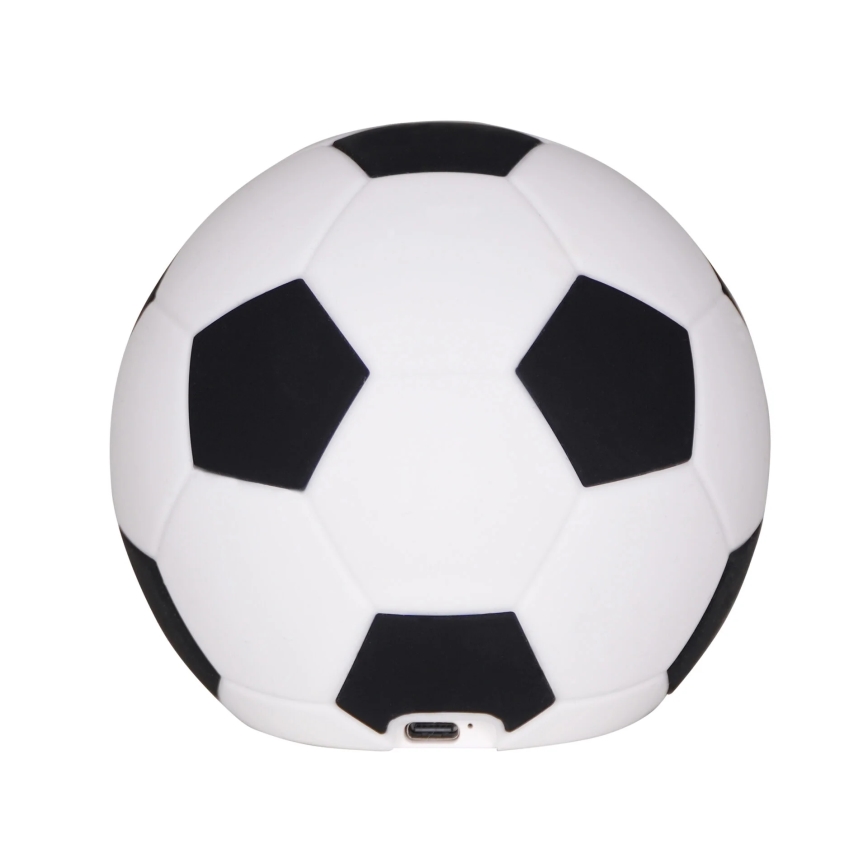 LED Stmívatelná dětská dotyková lampa FOOTBALL LED/2W/5V USB 1200 mAh bílá/černá