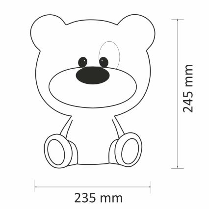 LED Stmívatelná dětská noční lampička BIBI 2,5W/230V