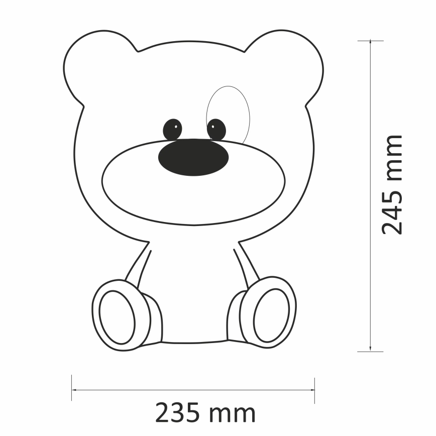 LED Stmívatelná dětská noční lampička BIBI 2,5W/230V