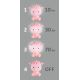 LED Stmívatelná dětská noční lampička  LED/2,5W/230V ovce růžová