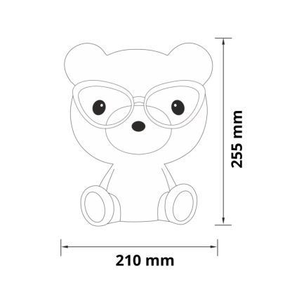 LED Stmívatelná dětská noční lampička LED/2,5W medvěd modrý