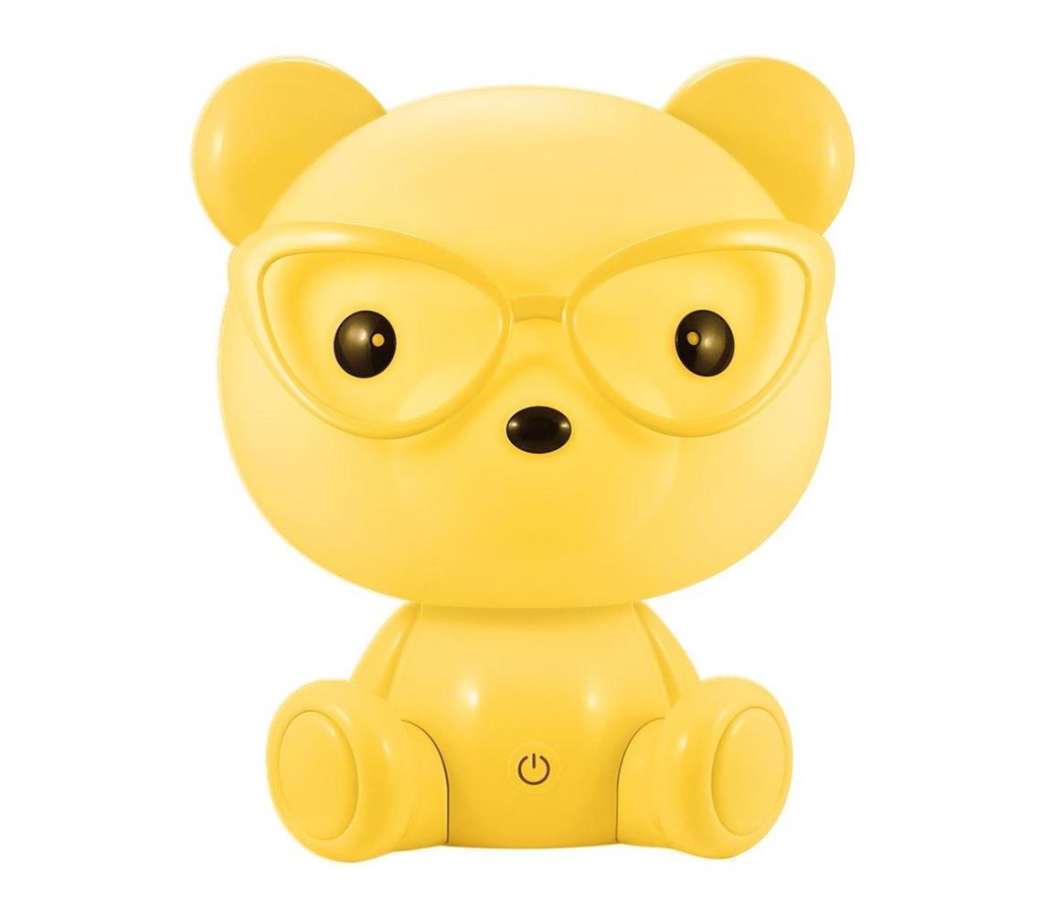 Polux LED Stmívatelná dětská noční lampička LED/2,5W medvěd žlutý SA0725