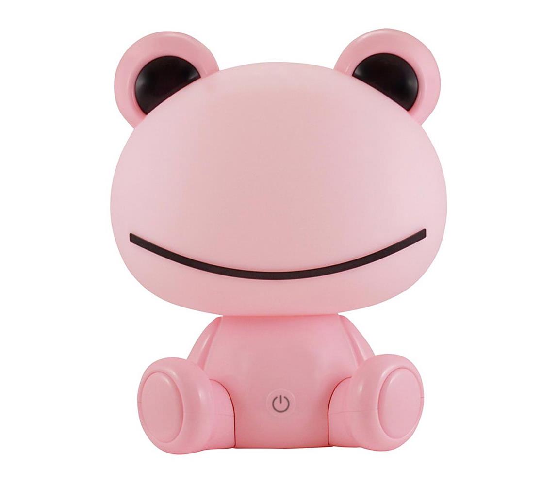 Polux LED Stmívatelná dětská noční lampička LED/2,5W žába růžová SA0544