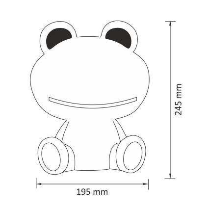 LED Stmívatelná dětská noční lampička LED/2,5W žába růžová