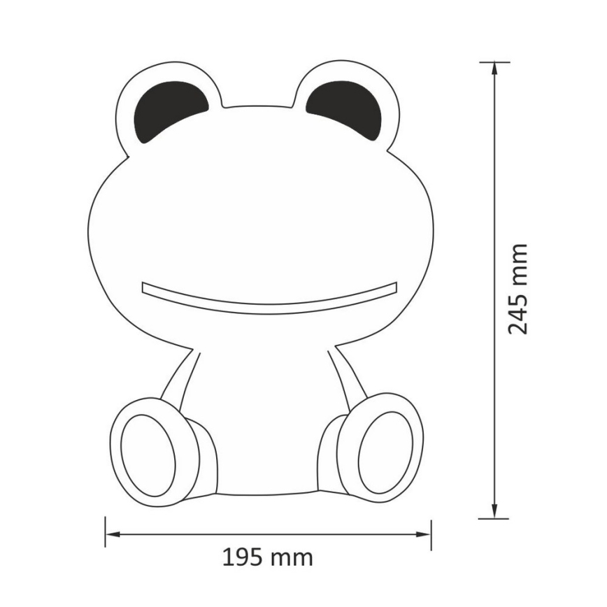 LED Stmívatelná dětská noční lampička LED/2,5W žába růžová