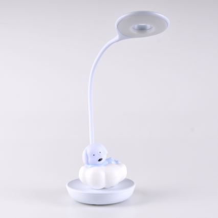LED Stmívatelná dětská stolní lampička DOG LED/2,5W/230V modrá