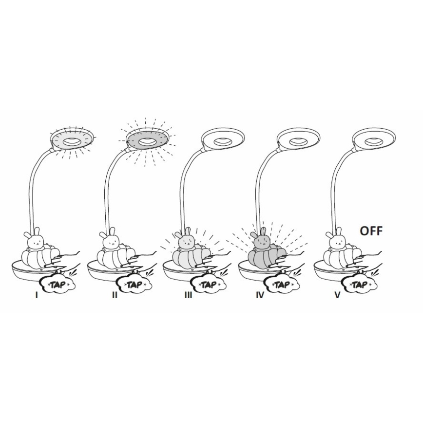 LED Stmívatelná dětská stolní lampička DOG LED/2,5W/230V modrá