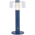LED Stmívatelná dobíjecí dotyková stolní lampa LED/1W/5V 3000K 1800 mAh modrá