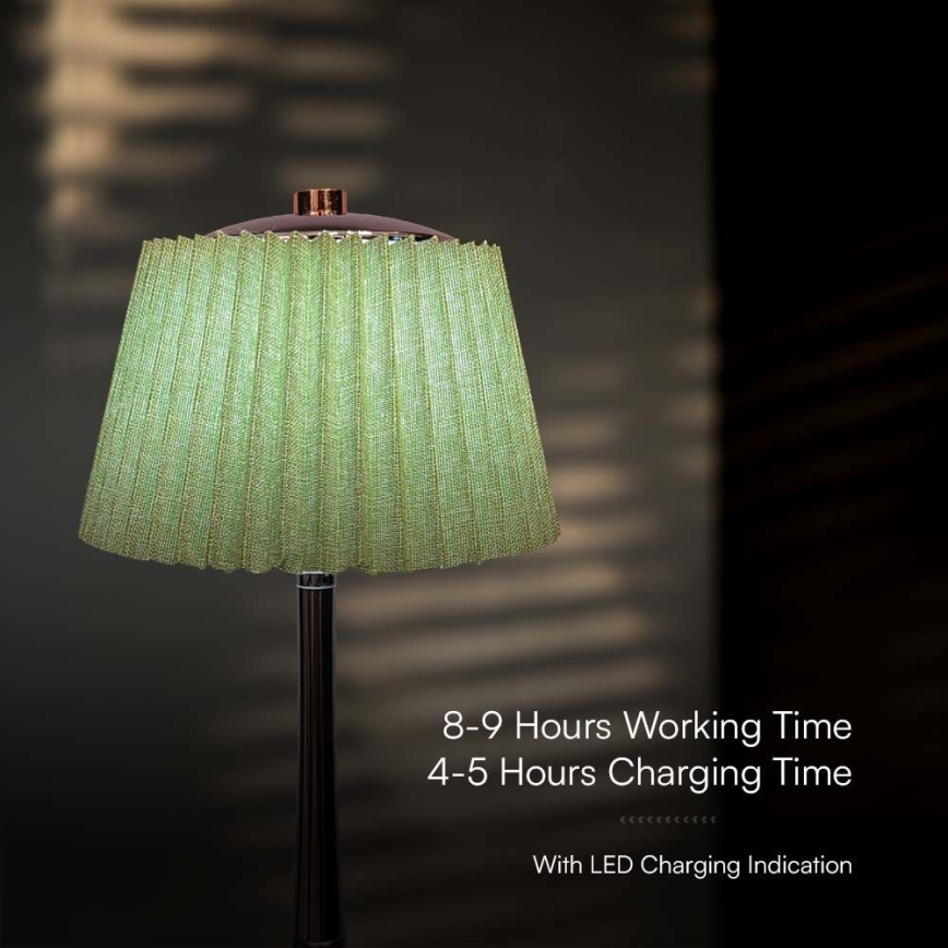 LED Stmívatelná nabíjecí dotyková stolní lampa LED/1,5W/5V 3000/4000/6000K 1800 mAh zelená