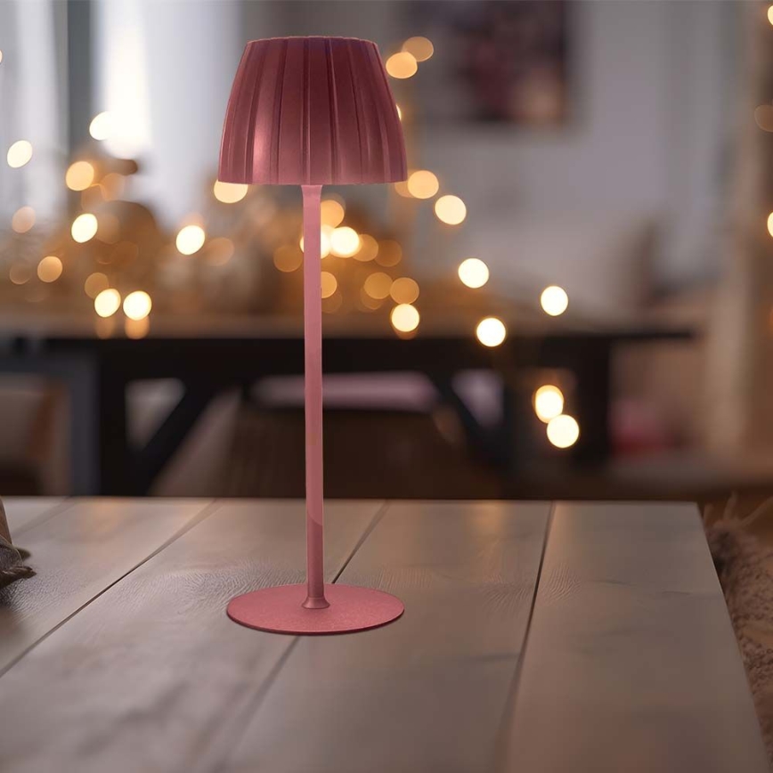 LED Stmívatelná nabíjecí dotyková stolní lampa LED/2,7W/5V 3000/4000/6000K 1800 mAh hnědá