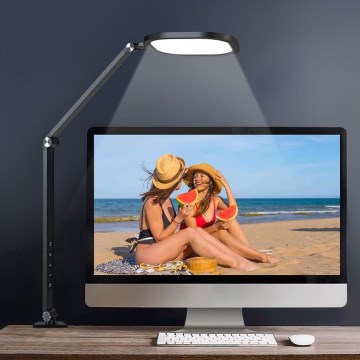 LED Stmívatelná dotyková flexibilní stolní lampa LED/15W/230V 3000-6500K CRI 96 černá