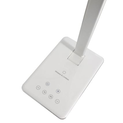 LED Stmívatelná dotyková stolní lampa s bezdrátovým nabíjením JOY LED/6W/230V + USB bílá