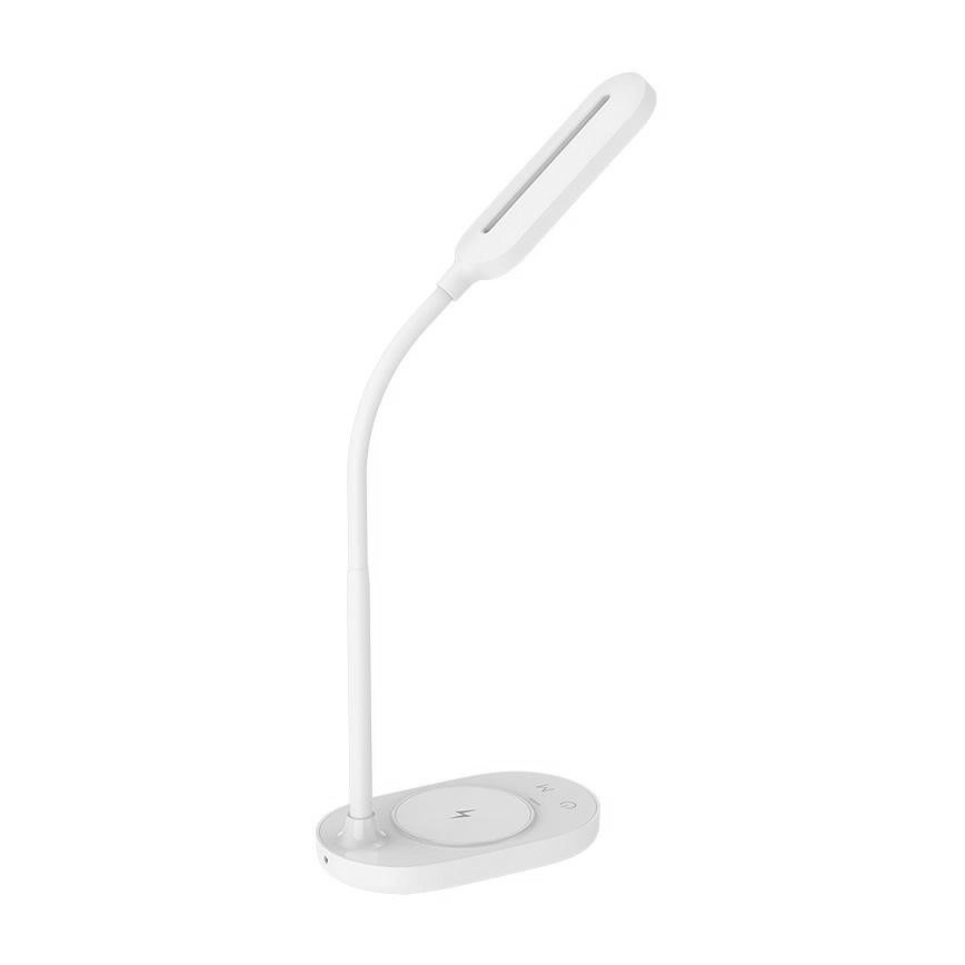 LED Stmívatelná dotyková stolní lampa s bezdrátovým nabíjením OCTAVIA LED/7W/230V bílá