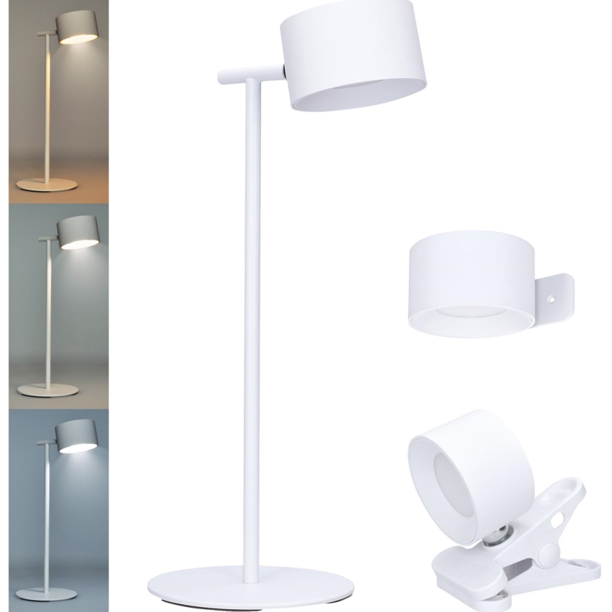 LED Stmívatelná dotyková nabíjecí lampa 3v1 LED/4W/2000 mAh 3000/4000/6500K bílá