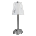 LED Stmívatelná dotyková nabíjecí stolní lampa ELBA LED/1,6W/800 mAh matný chrom/čirá