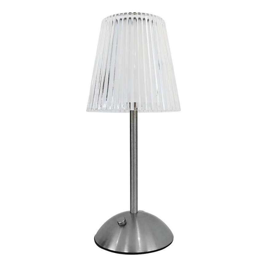 LED Stmívatelná dotyková nabíjecí stolní lampa ELBA LED/1,6W/800 mAh matný chrom/čirá
