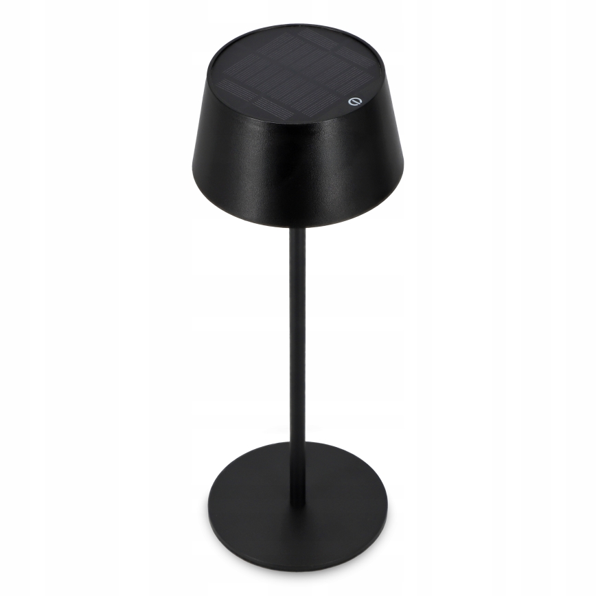 LED Stmívatelná dotyková solární lampa LED/3W/5V USB 1800 mAh IP44 černá