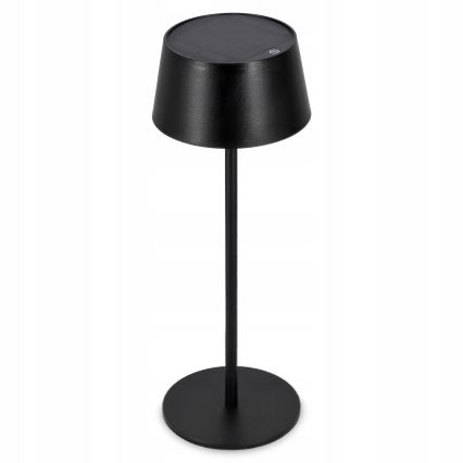 LED Stmívatelná dotyková solární lampa LED/3W/5V USB 1800 mAh IP44 černá