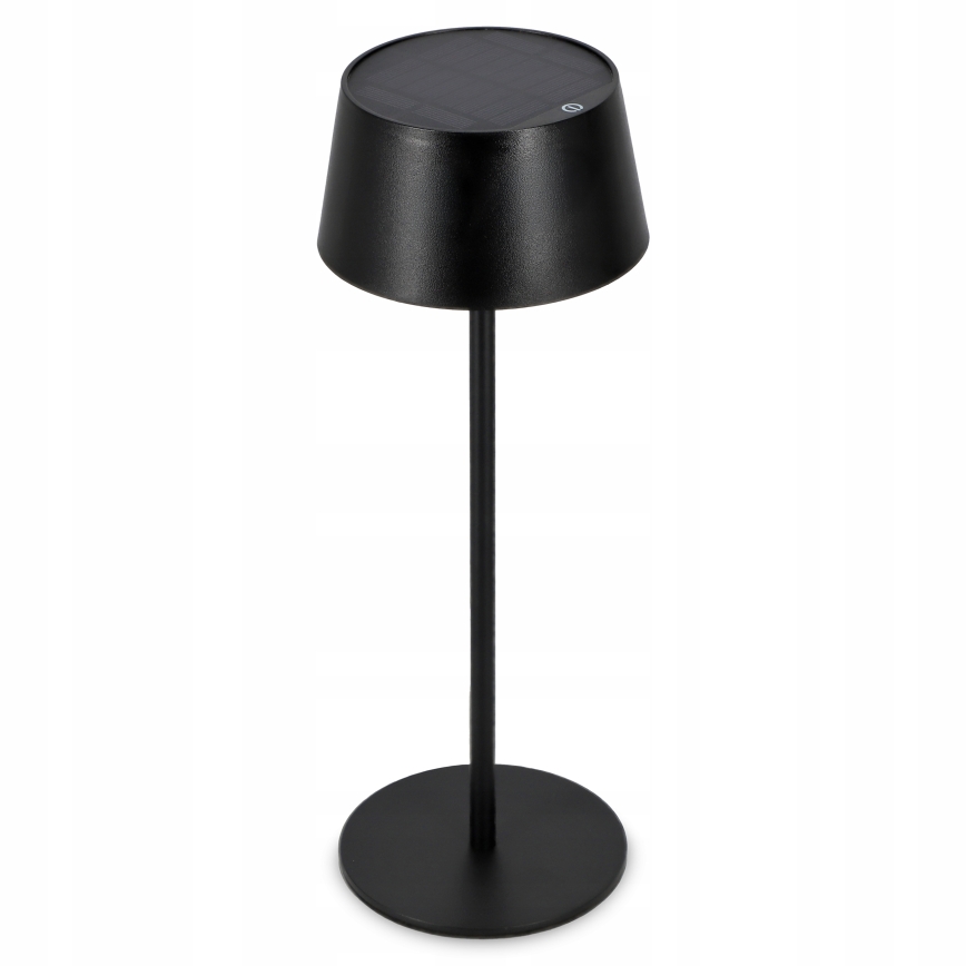 LED Stmívatelná dotyková solární lampa LED/3W/5V USB 1800 mAh IP44 černá