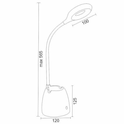 LED Stmívatelná dotyková stolní lampa ALEXA LED/5W/230V