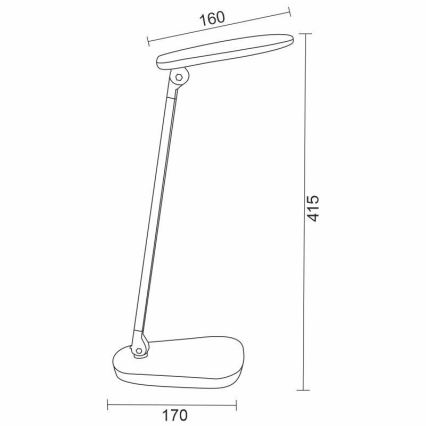 LED Stmívatelná dotyková stolní lampa AMY LED/5W/230V