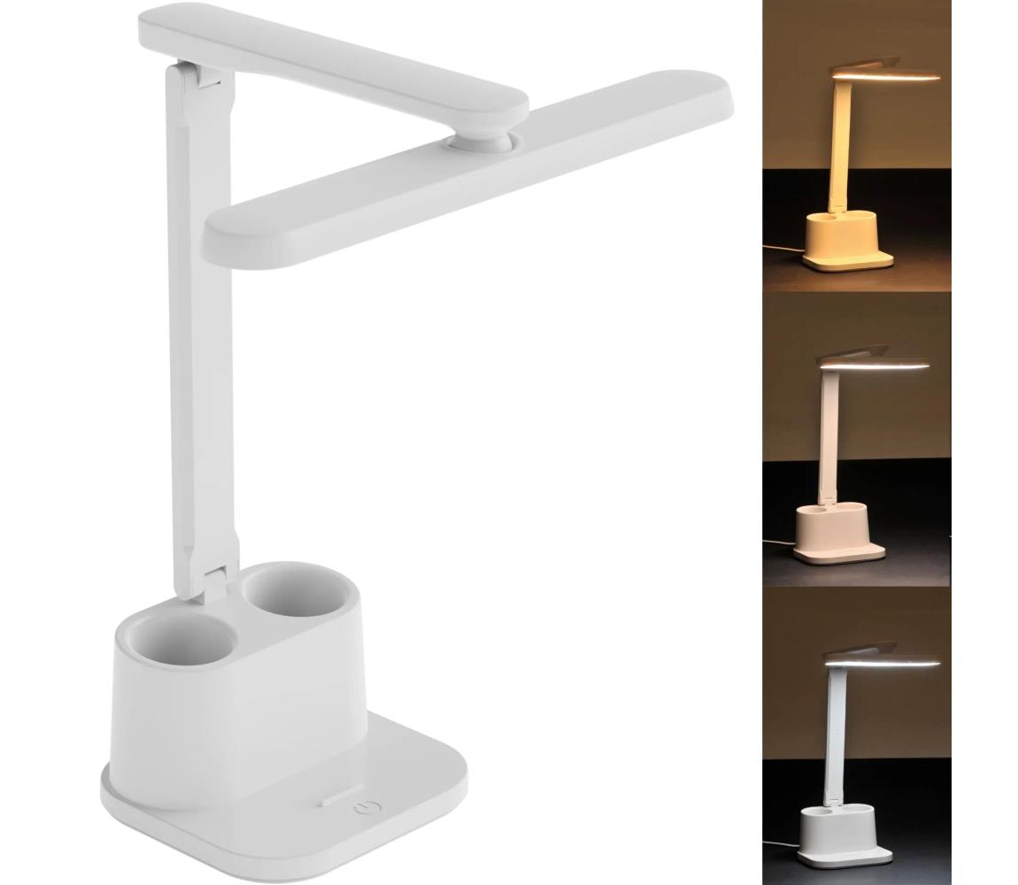 Polux LED Stmívatelná dotyková stolní lampa BARI LED/6W/230V bílá SA1940