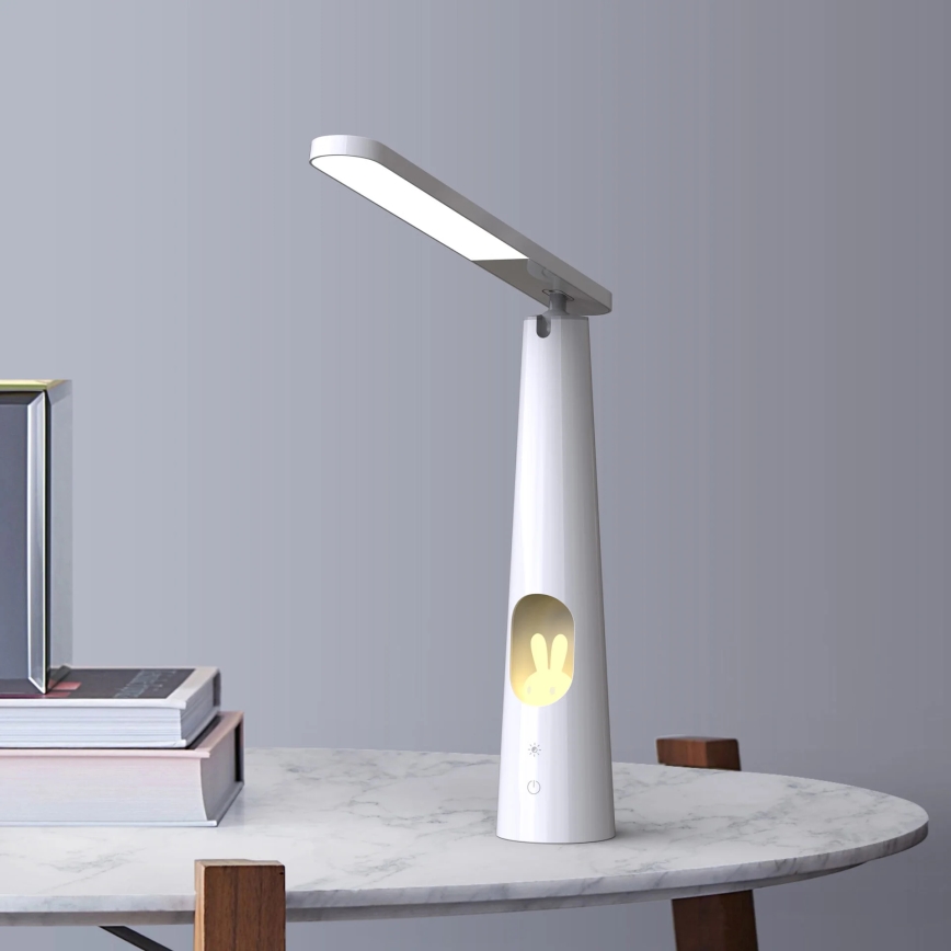 LED Stmívatelná dotyková stolní lampa BUNNY LED/7W/230V 2700/4000/6500K bílá
