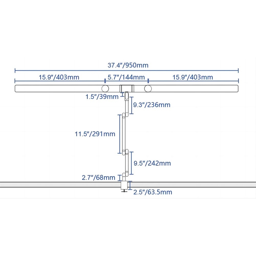 LED Stmívatelná dotyková flexibilní stolní lampa POINTIQ LED/24W/230V 3000-6500K CRI 92 černá