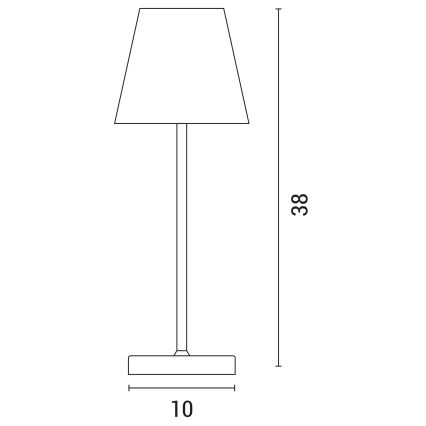 LED Stmívatelná dotyková stolní lampa LED/3,5W/5V 5200 mAh IP54 bílá