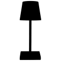LED Stmívatelná dotyková stolní lampa LED/3,5W/5V 5200 mAh IP54 černá