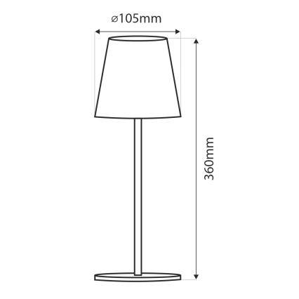 LED Stmívatelná dotyková stolní lampa LED/5W/5V USB 1200 mAh bílá