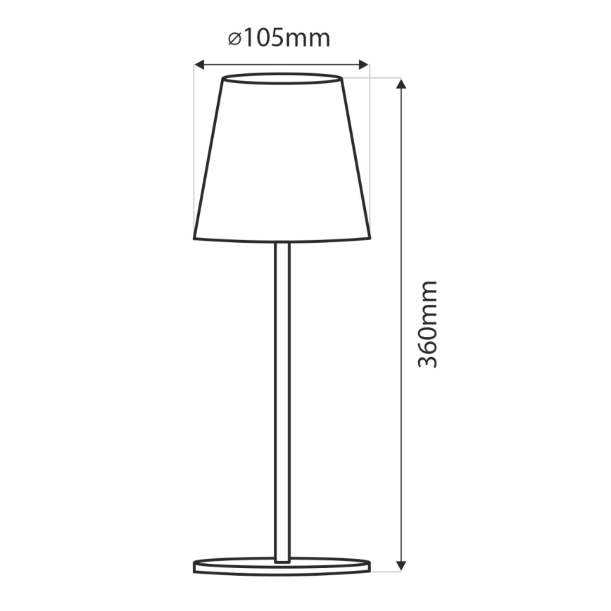LED Stmívatelná dotyková stolní lampa LED/5W/5V USB 1200 mAh bílá