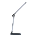 LED Stmívatelná dotyková stolní lampa MADERA LED/7W/230V USB černá