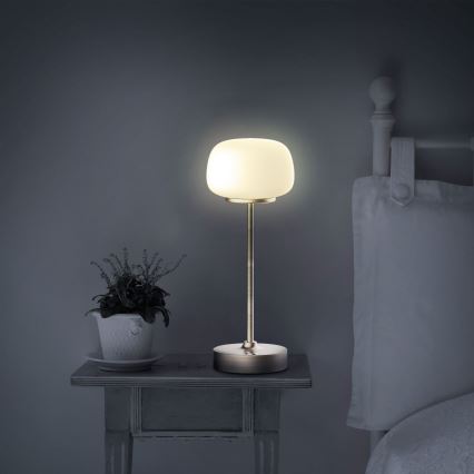 LED Stmívatelná dotyková stolní lampa RIMINI LED/2W/5V USB 2000 mAh zlatá/bílá
